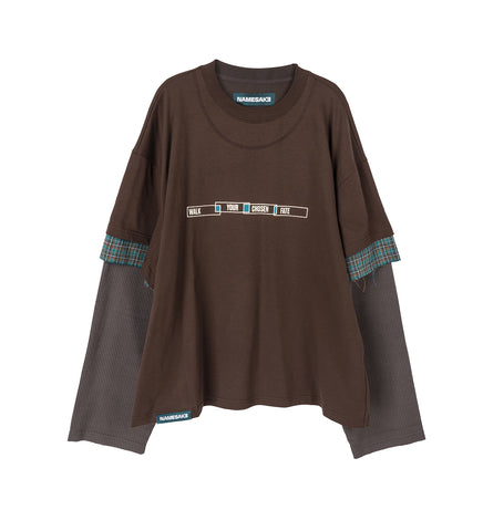 CHUCK 3-LAYERED TEE STAGNANT BROWN