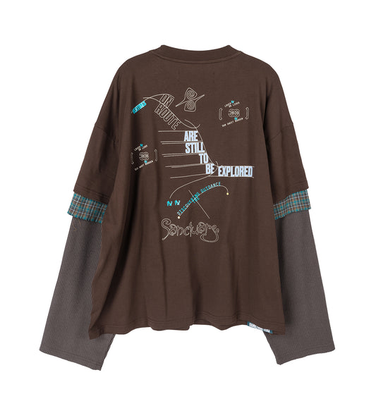 CHUCK 3-LAYERED TEE STAGNANT BROWN