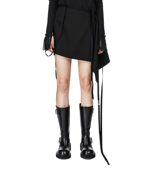 JOLIEN MINI WRAP SKIRT BLACK
