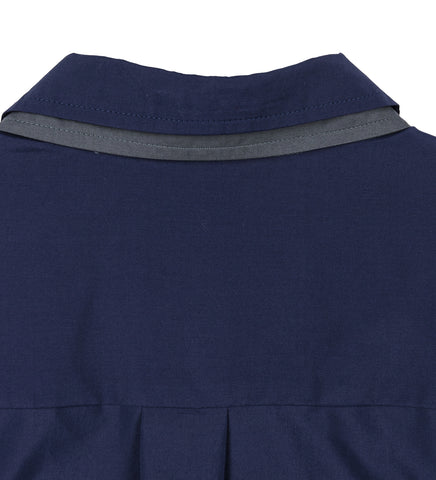 TWO-TONE BIG HEART SHIRT CHARCOALxNAVY