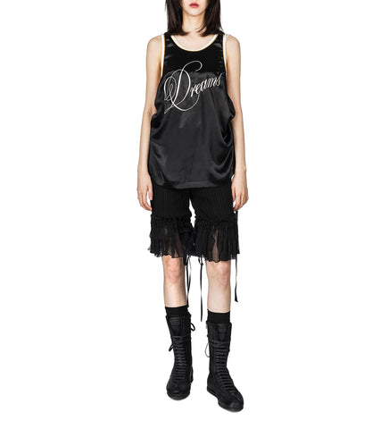 ENDOR WRINKLED TANK TOP BLACK
