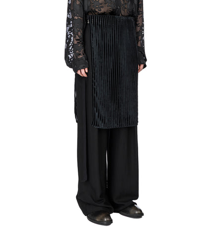 GERHARD KNEE LENGHT APRON BLACK