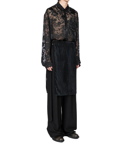 GERHARD KNEE LENGHT APRON BLACK