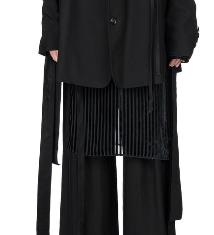 GERHARD KNEE LENGHT APRON BLACK