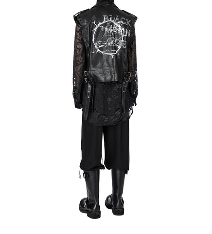 FALTIN SLEEVELESS PERFECTO WITH BLACK MOON TIDE PRINT BLACK