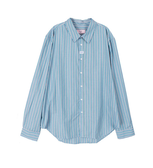 CLASSIC SHIRT BLUE/ORANGE STRIPES