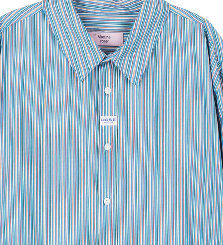 CLASSIC SHIRT BLUE/ORANGE STRIPES