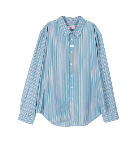 CLASSIC SHIRT BLUE/ORANGE STRIPES