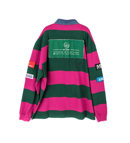 RUGBY POLO PURPLE/GREEN