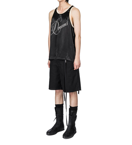 ENDOR WRINKLED TANK TOP BLACK