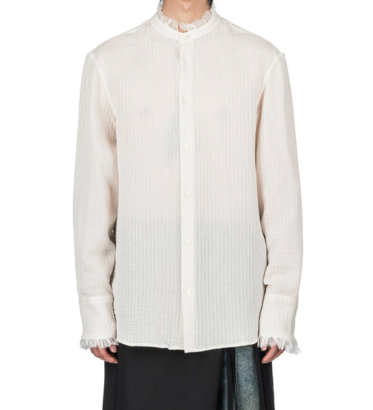 FLOSI STAND COLLAR STANDARD SHIRT CHALK
