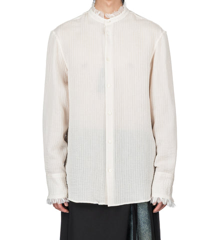 FLOSI STAND COLLAR STANDARD SHIRT CHALK