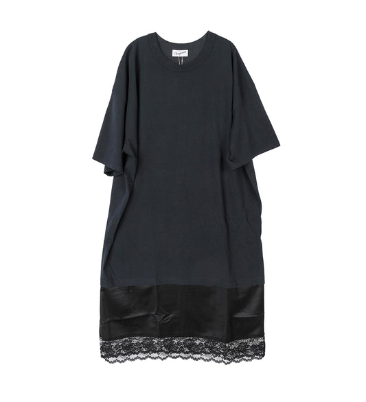 SLIP SKIRT TALL TEE FADED BLACK