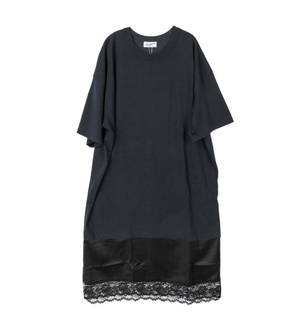 SLIP SKIRT TALL TEE FADED BLACK
