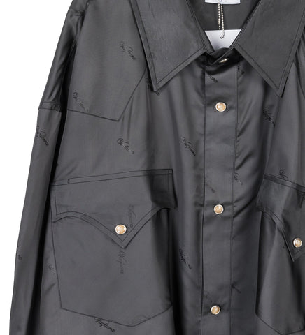 WESTERN BUTTON DOWN SHIRT DARK GREY