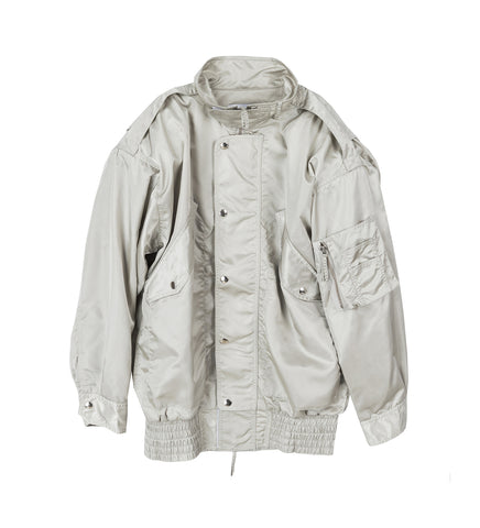 OVERSIZED FLIGHT JACKET LIGHT GREY