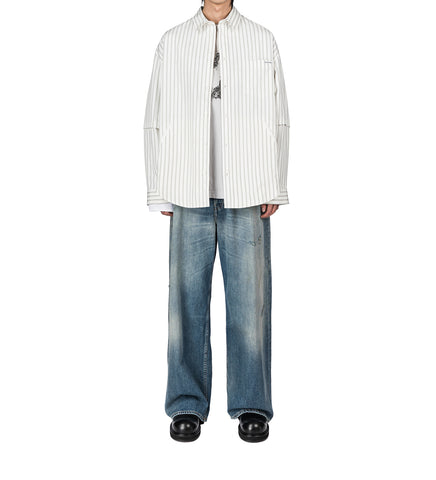 SATERO DOUBLE SLEEVE OFF WHITE/GREY
