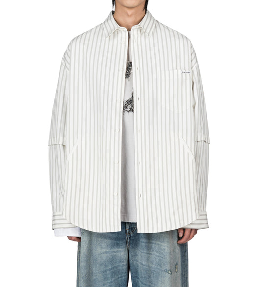 SATERO DOUBLE SLEEVE OFF WHITE/GREY