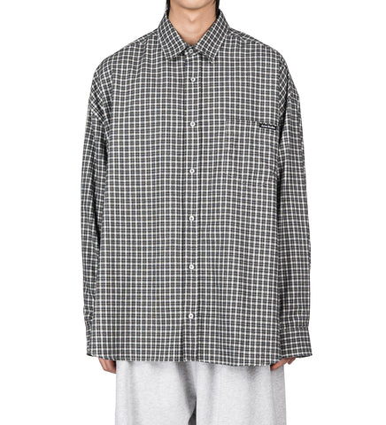 SOFFIA LS WASHED FLANNEL CHECK BLACK/WHITE
