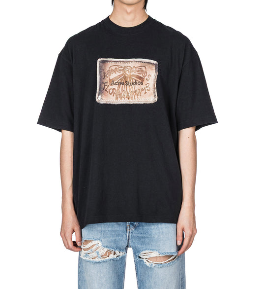 EXFORD U BOW LABEL LOGO FADED BLACK