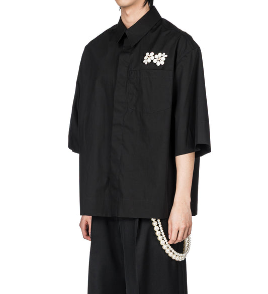 BOXY PEN POCKET SHIRT BLACK/OPAQUE MULTI