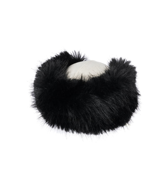 FAUX FUR HEADBAND BLACK