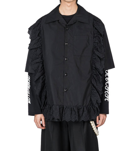 PILLOWCASE TRIM SHIRT BLACK