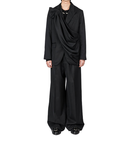 BOXY CASHMERE CARDIGAN BLACK/PEARL
