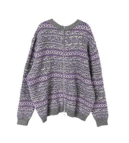 KAIR V NECK KNITTED SWEATER GREY