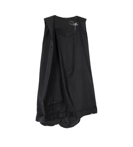 UPSIDE DOWN TROUSER CAPE BLACK