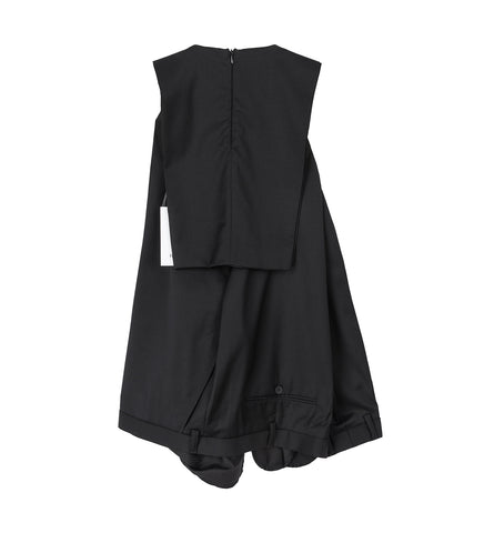 UPSIDE DOWN TROUSER CAPE BLACK
