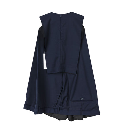 UPSIDE DOWN TROUSER CAPE NAVY