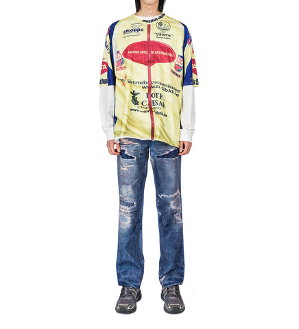PRINT STRAIGHT PANTS CRASH
