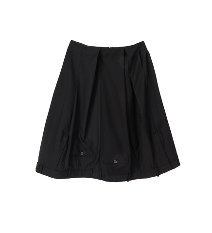UPSIDEDOWN TROUSER SKIRT WIDE BLACK