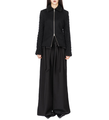 RACING JACKET WITH CHECK SLEEVE