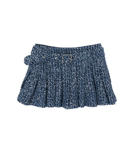 PLEATED RARA SKIRT BLUE
