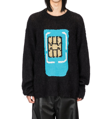 SIM SAND CREWNECK JUMPER BLACK