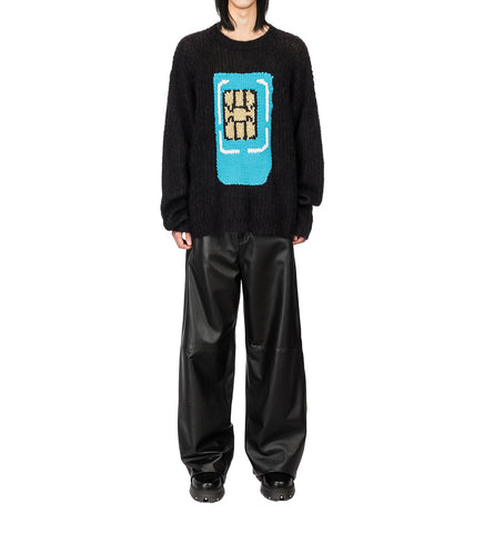 SIM SAND CREWNECK JUMPER BLACK