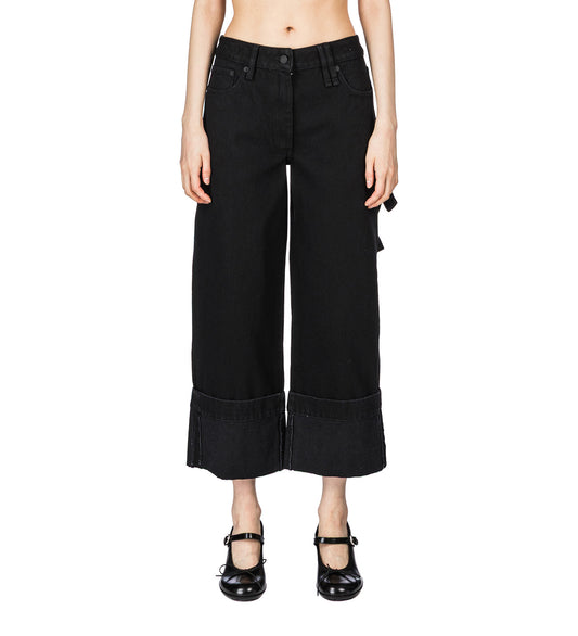 STRAIGHT LEG JEANS BLACK