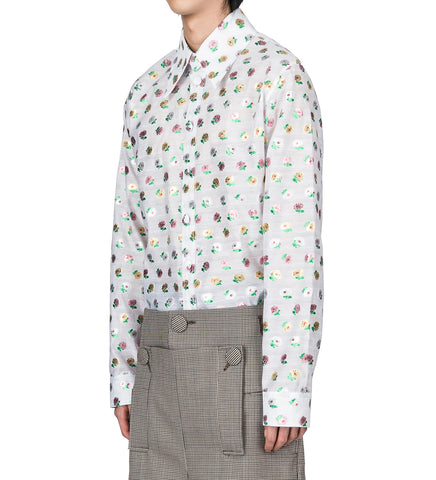 W-SHIRT WHITE MULTI FLOWER