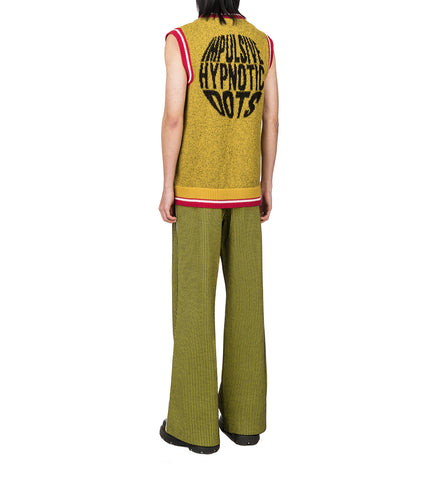 TECNO WOOL JACQUARD TROUSERS BLACK  / GREEN