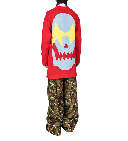 STARRY EYES CARDIGAN FLAME SCARLET