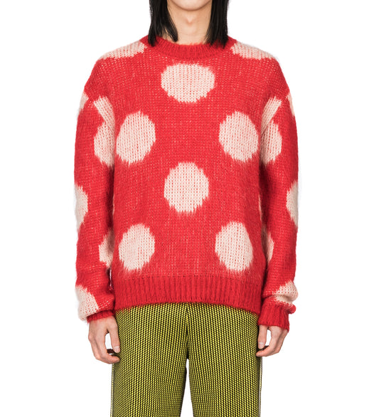 BRUSHED DOTS ROUNDNECK SWEATER TULIP