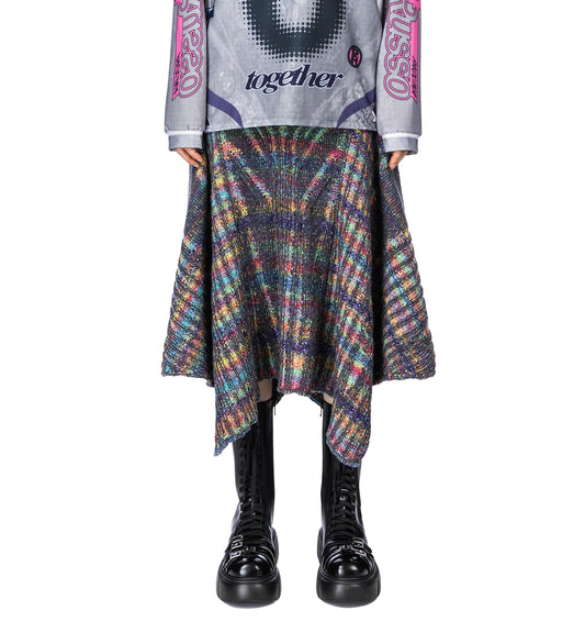 WARRIOR CROSSOVER MAXI SKIRT GREY/RAINBOW
