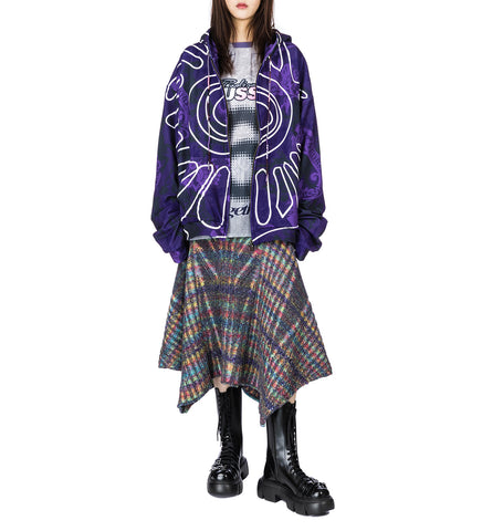 WARRIOR CROSSOVER MAXI SKIRT GREY/RAINBOW