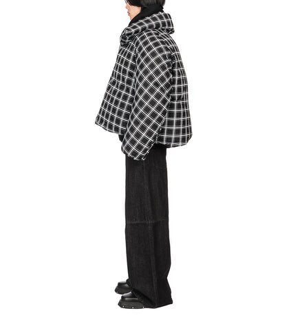 PADDED JACKET BLACK GRID