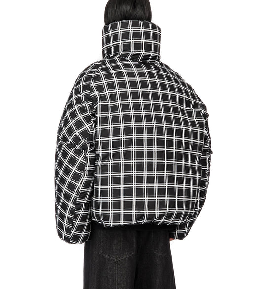 PADDED JACKET BLACK GRID