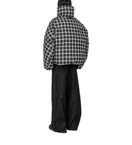 PADDED JACKET BLACK GRID