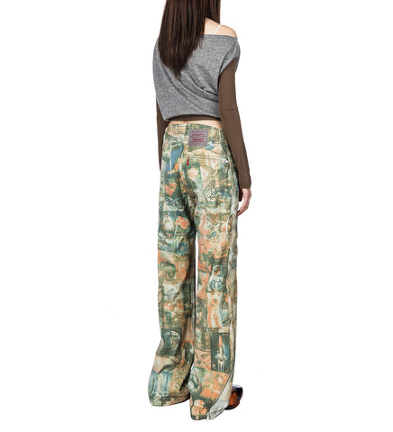 KIKO KOSTADINOV X LEVI'S CARINA FLARED JEAN POST PRINT