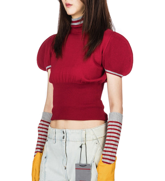 SIMONE KNIT TOP CHERRY RED